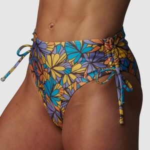 Born Primitive L Making Waves Swim Bikini Bittoms Side Tie High Waist Large NEW